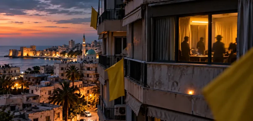Twilight Coastal City Silhouettes