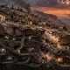 War-Torn Village Over Hidden Bunkers